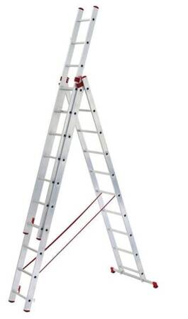 Drabina aluminiowa uniwersalna 3x10 Professional na schody (wysokość robocza: 7,55m) 99674912