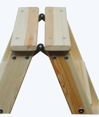 Drabina drewniana dwustronna Krause ze stopniami 2x6 (wysokość robocza: 2,85m) 99674697